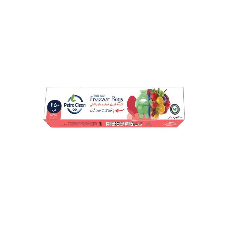 کیسه فریزر یادداشتی رولی 250 عددی تجزیه‌پذیر